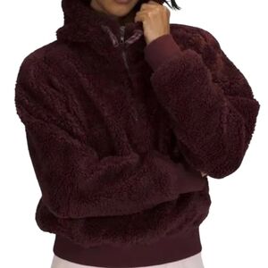 Lululemon Plush Burgundy Fleece Hoodie